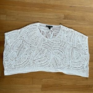 Ralph Lauren. Black label. Hand crochet 100% cotton cape. Size small.